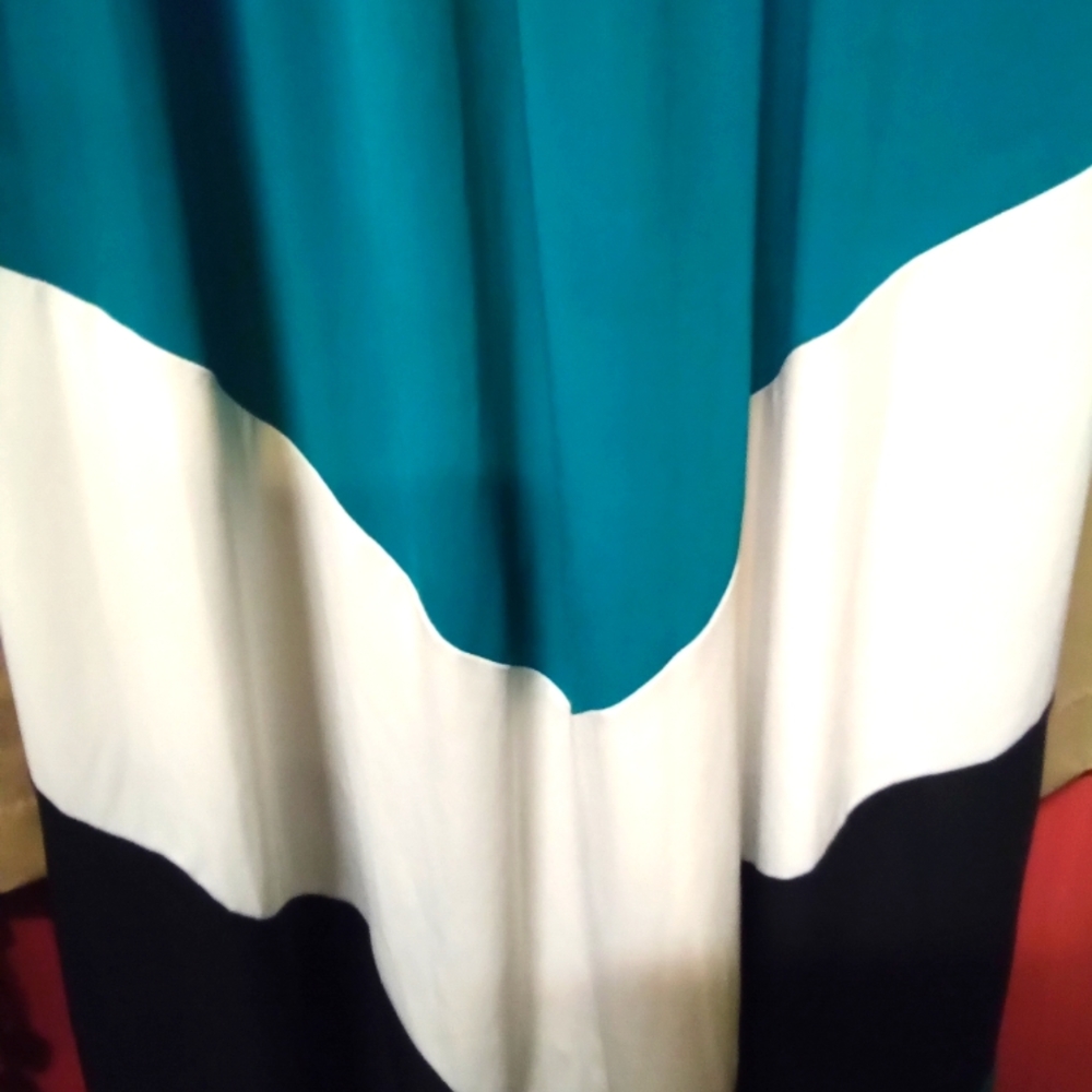 Studio One Color Block Chevron Design Maxi Dress - image 4